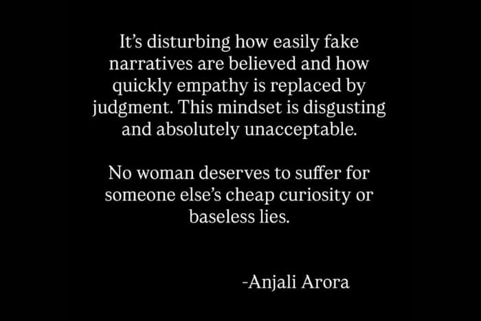 Anjali Arora discusses the damage