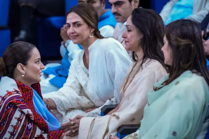 Kangana Ranaut comforting Hema Malini