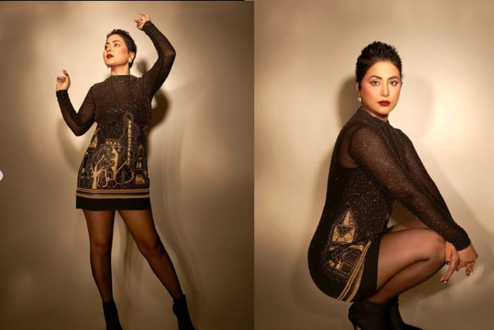 Black mini with gold details