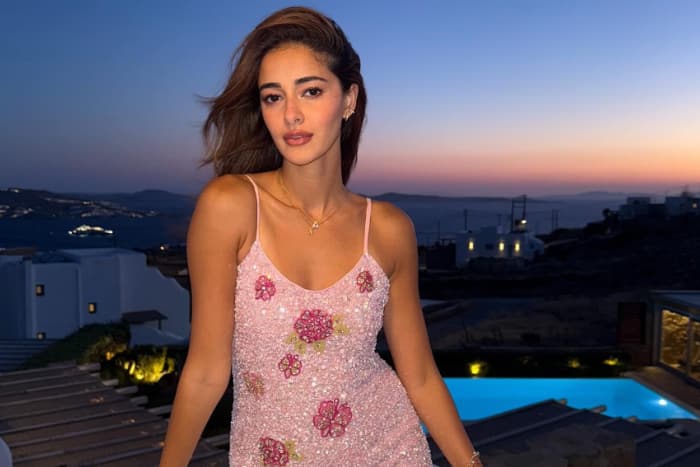 Pink Embellished Mini Dress