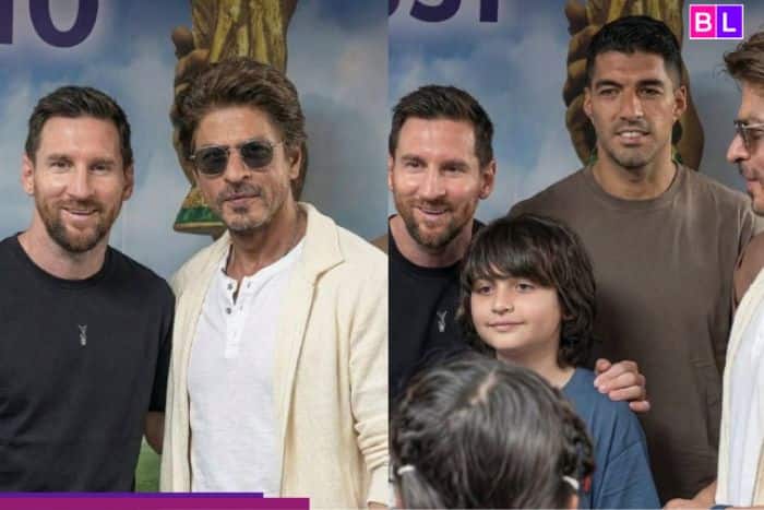 Shah Rukh Khan, zoon AbRam ontmoeten Lionel Messi in Calcutta; fans reageren op VIRAL-video