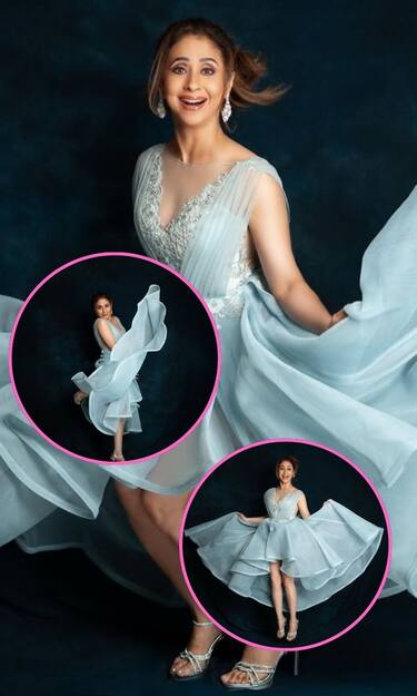 बॉलीवुड की 'रंगीला' गर्ल ने फिर मचाया गदर, फ्लाइंग स्कर्ट पोज से उड़ाए सबके होश!