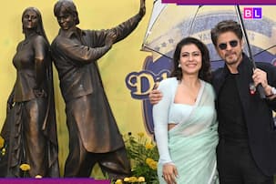 Shah Rukh Khan and Kajol unveil bronze statue of their iconic DDLJ characters at...; urges fans to visit...