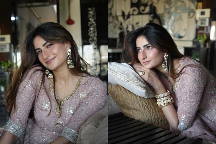 मोतियों की ज्वेलरी और सादगी भरा लुक