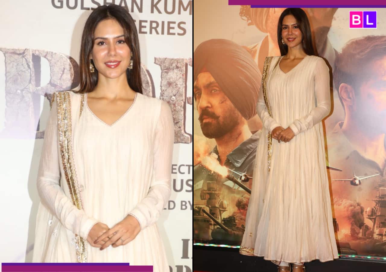 Sonam Bajwa trekt de aandacht in een verbluffende Anarkali en bewijst dat minder meer is met haar minimale make-up en accessoires