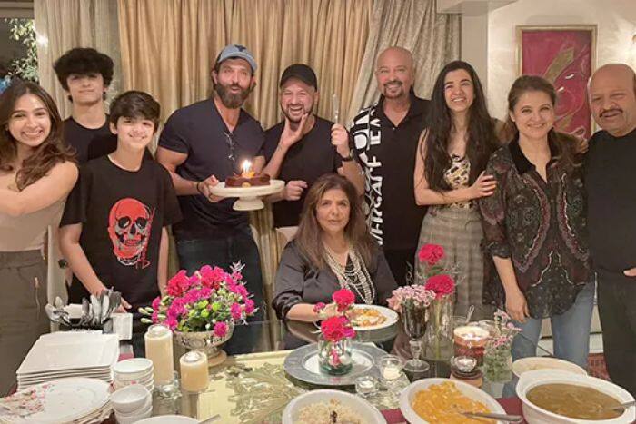 Hrithik Roshan and Saba Azad spotted at family functions