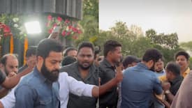 Viral Video: एनटीआर घाट पर भीड़ के बीच Jr NTR के सामने अचानक गिरा शख्स, एक्टर ने उठाया ये कदम; रिएक्शन वायरल