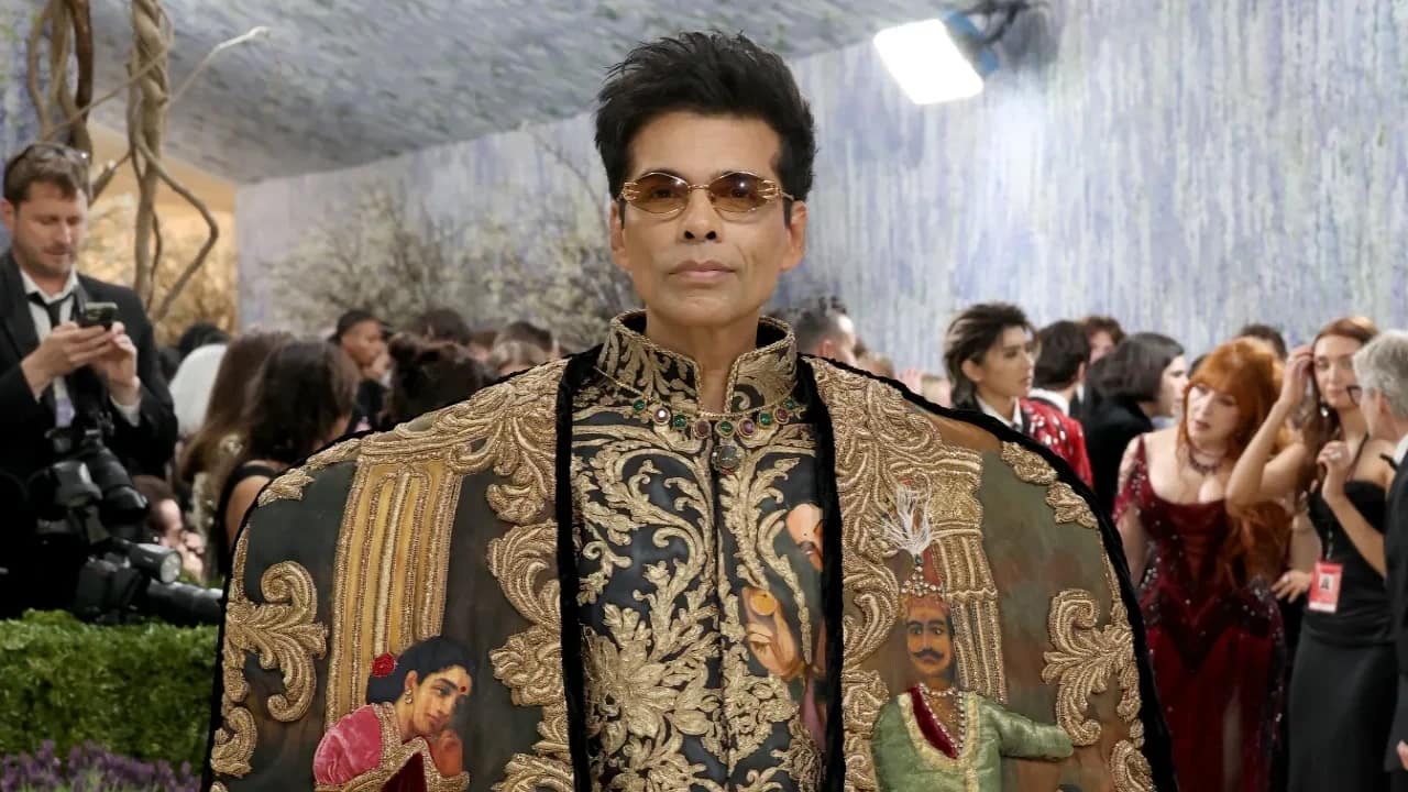 Met Gala 2026: मनीष मल्होत्रा की ड्रेस में छा गए Karan Johar, मेट गाला 2026 में ड्रमैटिक केप पहन बने फैशन आइकॉन