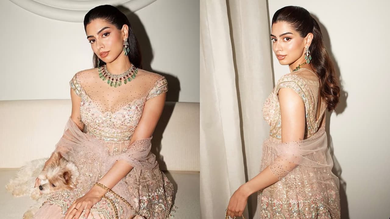 Khushi Kapoor exudes grace in dreamy pastel sharara at Anshula Kapoor and Rohan Thakkar’s pre-wedding festivities
