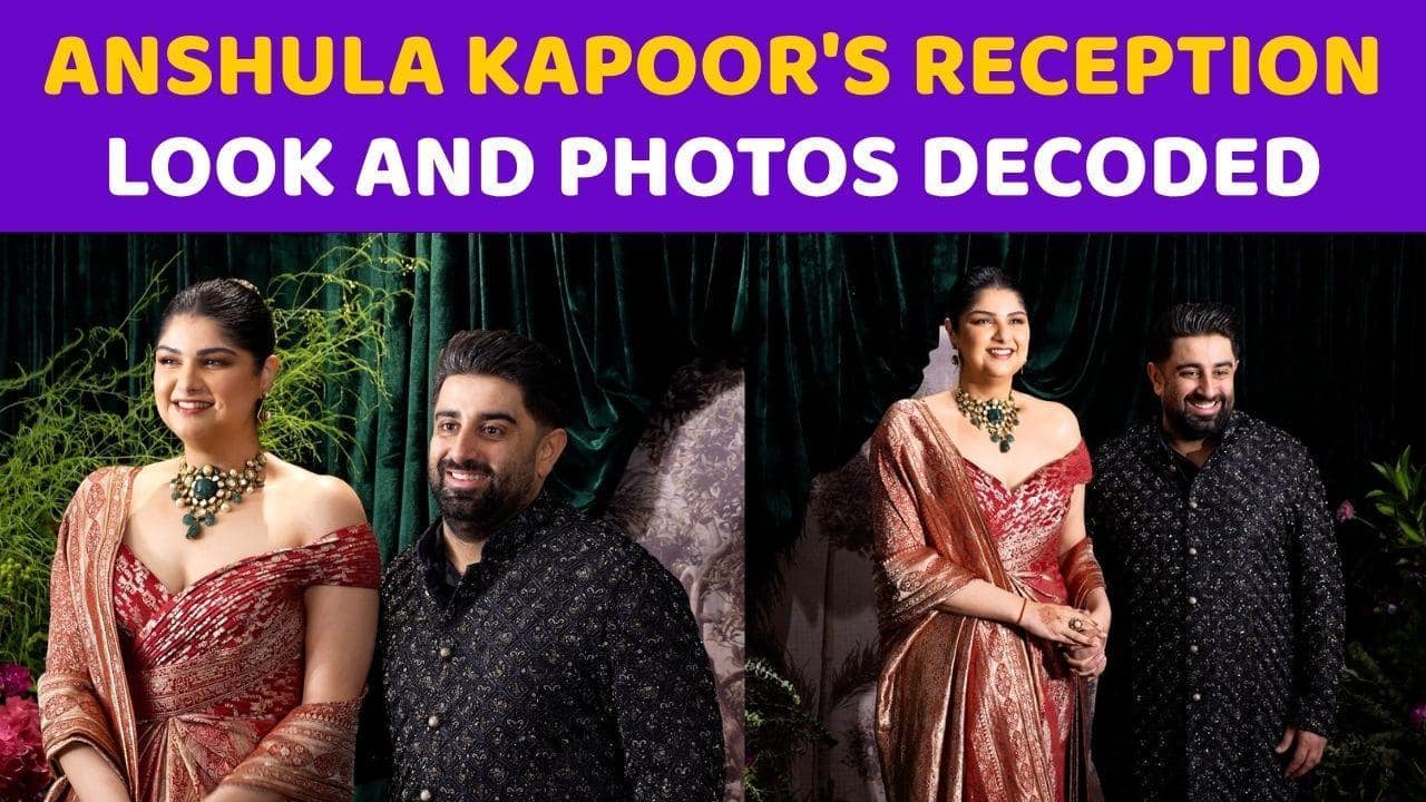 Anshula Kapoor Looks Drop-Dead Gorgeous in a Vermilion Red Banarasi Saree at Her Reception