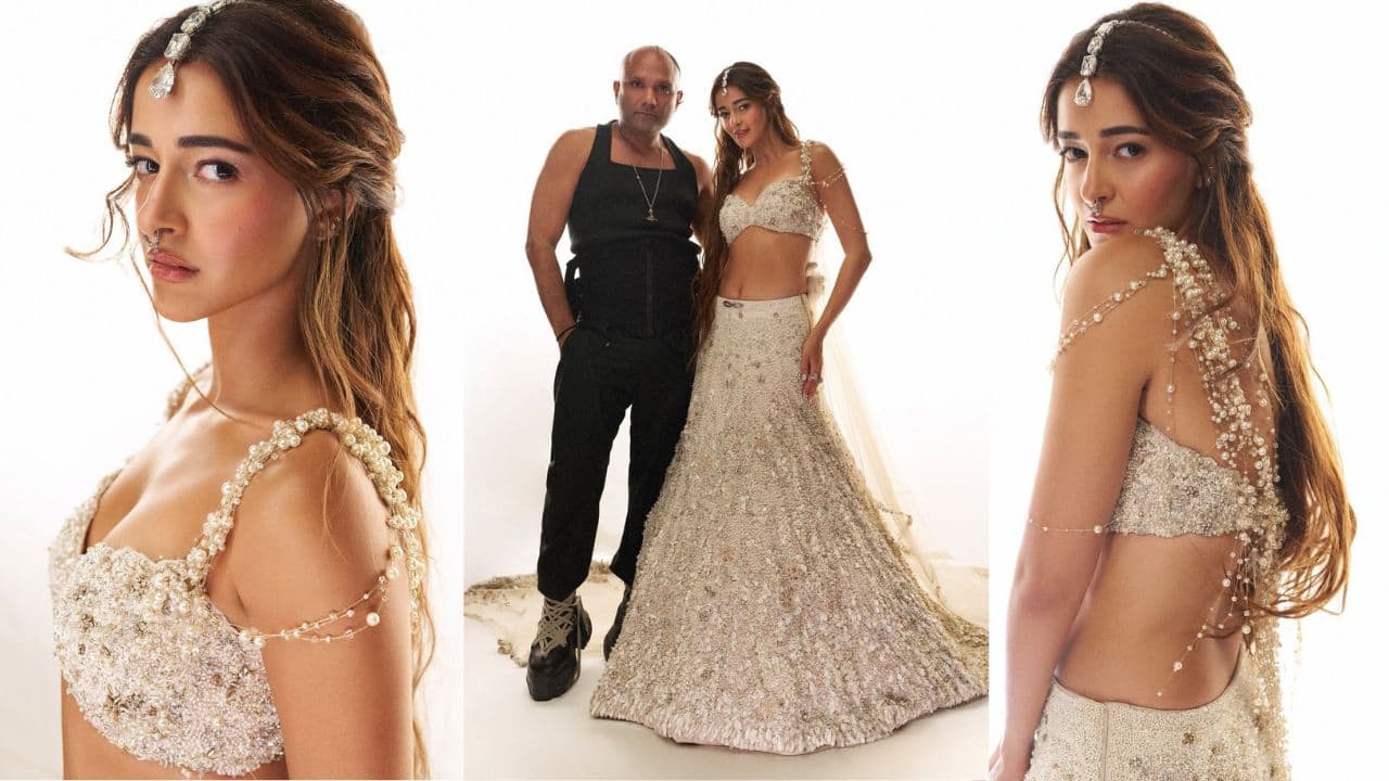 Ananya Panday closes Gaurav Gupta's show in ETHEREAL white bridal lehenga