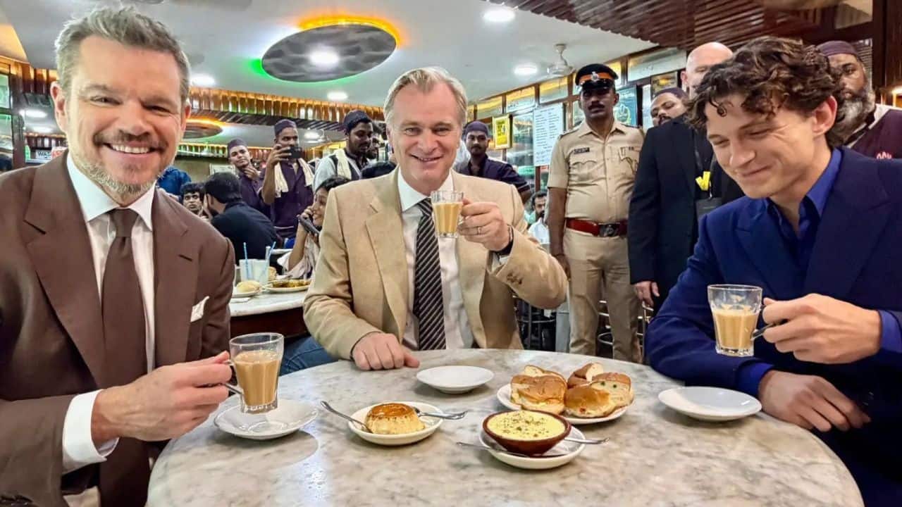 Hollywood Royalty in Mumbai: Christopher Nolan, Tom Holland, and Matt Damon Enjoy Iconic Bun Maska and Chai