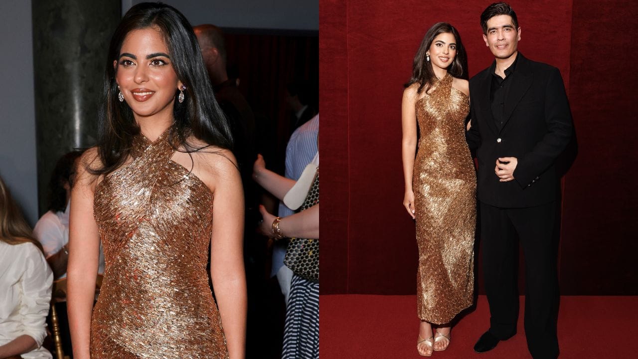 Isha Ambani DAZZLES in gold gown for Manish Malhotra’s debut at Paris Haute Couture Week