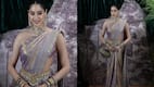 Janhvi Kapoor looks ETHEREAL in silk saree at Anshula Kapoor's wedding reception