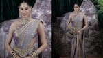 Janhvi Kapoor looks ETHEREAL in silk saree at Anshula Kapoor's wedding reception