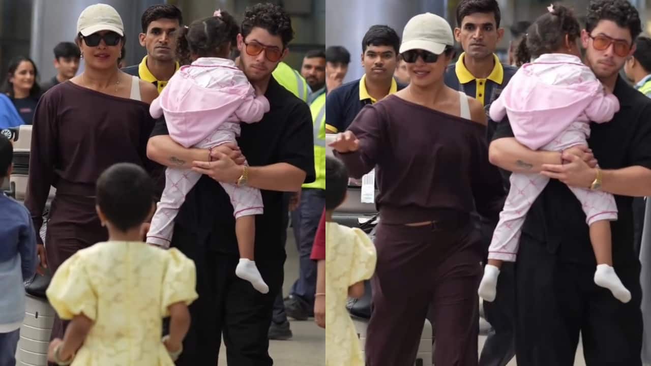 Varanasi की शूटिंग के लिए हैदराबाद पहुंचीं Priyanka Chopra, पापा निक जोनस की गोद में नजर आईं मालती, देखें Video