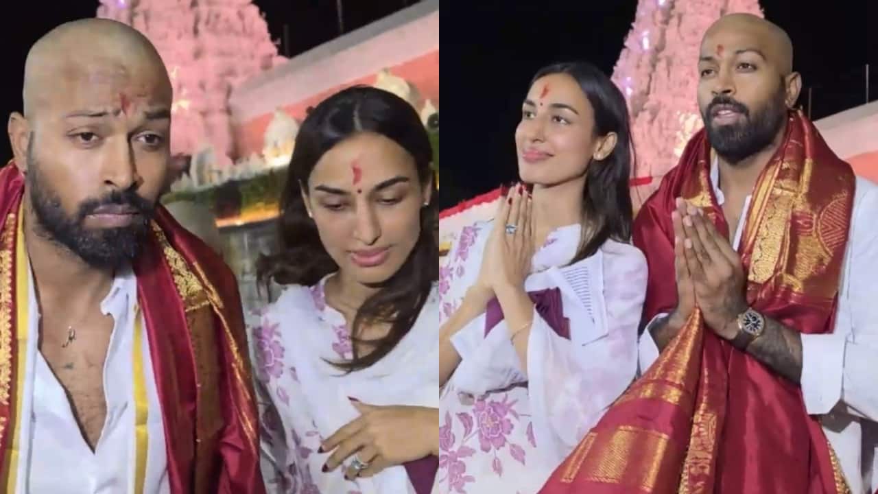 हार्दिक पांड्या ने सिर मुंडवाकर वेंकटेश्वर स्वामी मंदिर में टेका माथा, साथ में दिखीं गर्लफ्रेंड माहिका शर्मा, देखें वीडियो