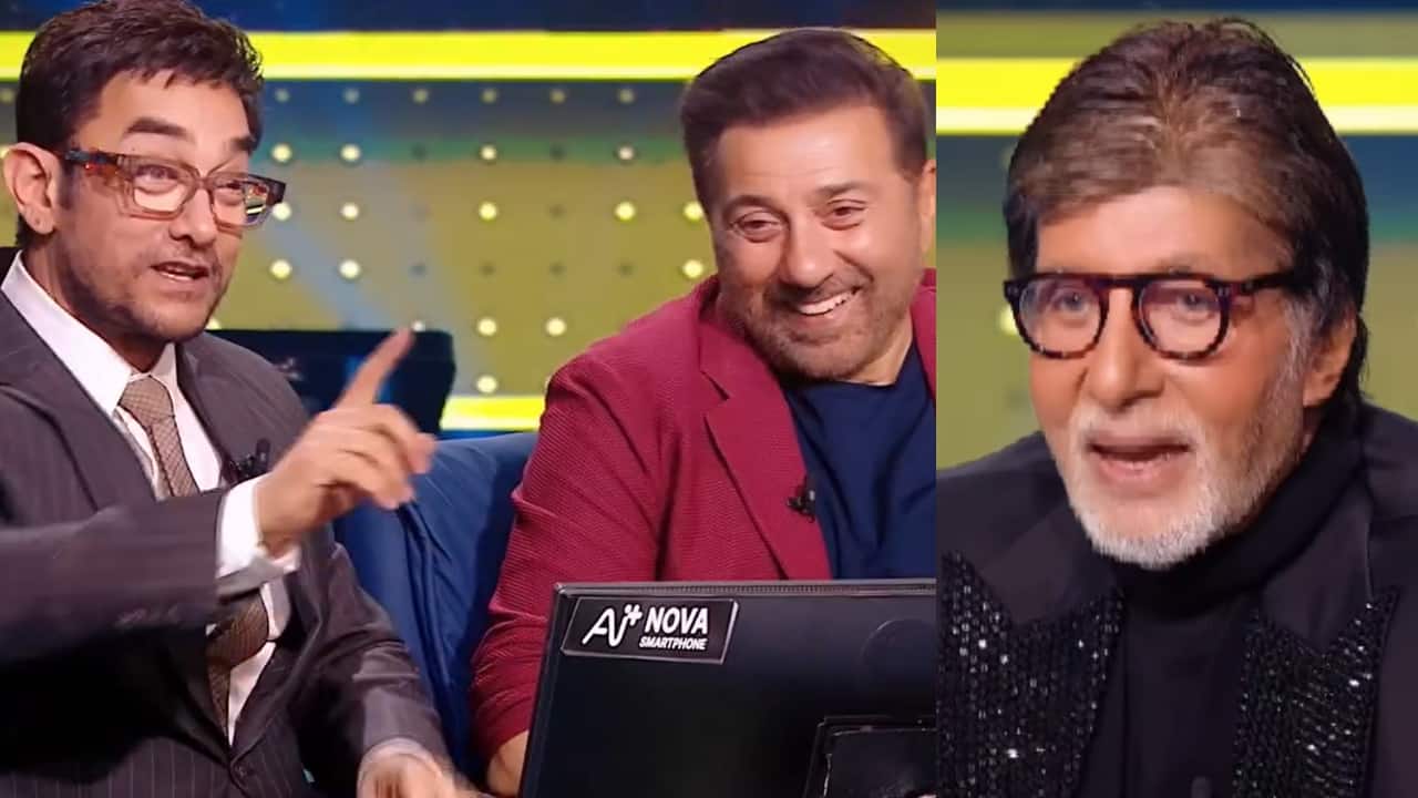 KBC 18: अमिताभ बच्चन के सामने हॉटसीट पर दिखे आमिर खान-सनी देओल, बिग बी बोले- 'आपको कोई फायदा नहीं होने वाला है'