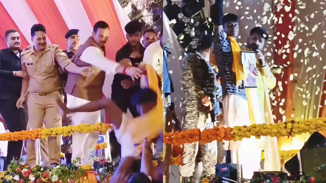 पवन सिंह के फैन को स्टेज से दिया धक्का, भोजपुरी एक्टर ने वापस बुलाकर लगाया गले, दिल जीत लेगा वीडियो