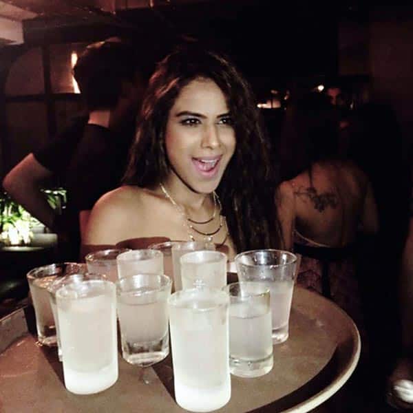 Image result for nia sharma at party alcohol