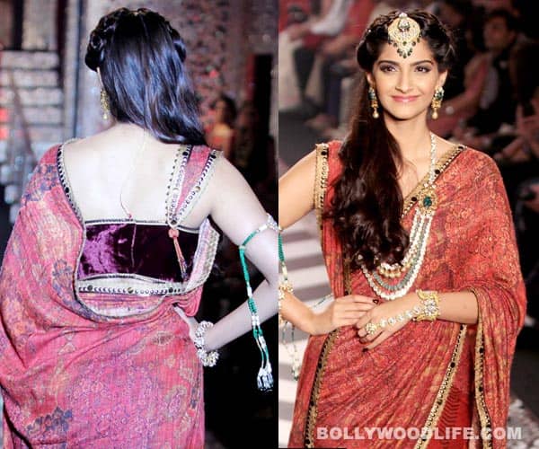 Sonam Kapoor leaves us speechless, as she walks the ramp in a saree ...