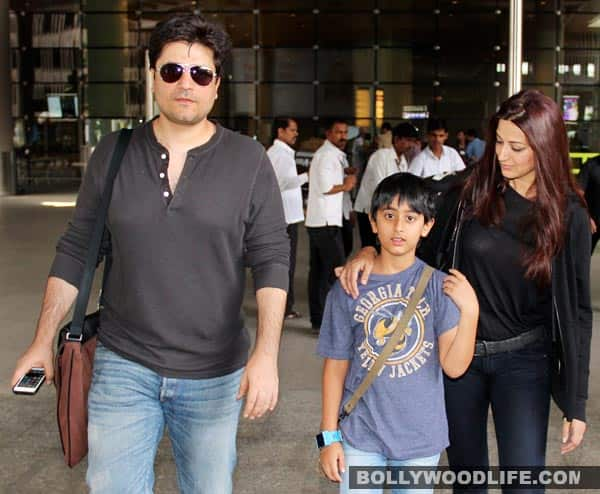 Spotted: Sonali Bendre with husband Goldie Behl and son at the airport ...