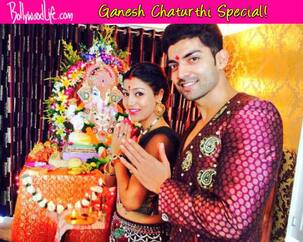 Ganesh Chaturthi 2014: Gurmeet Choudhary and Debina Bonnerjee celebrate Ganeshotsav with the team of Khamoshiyan - view pics!