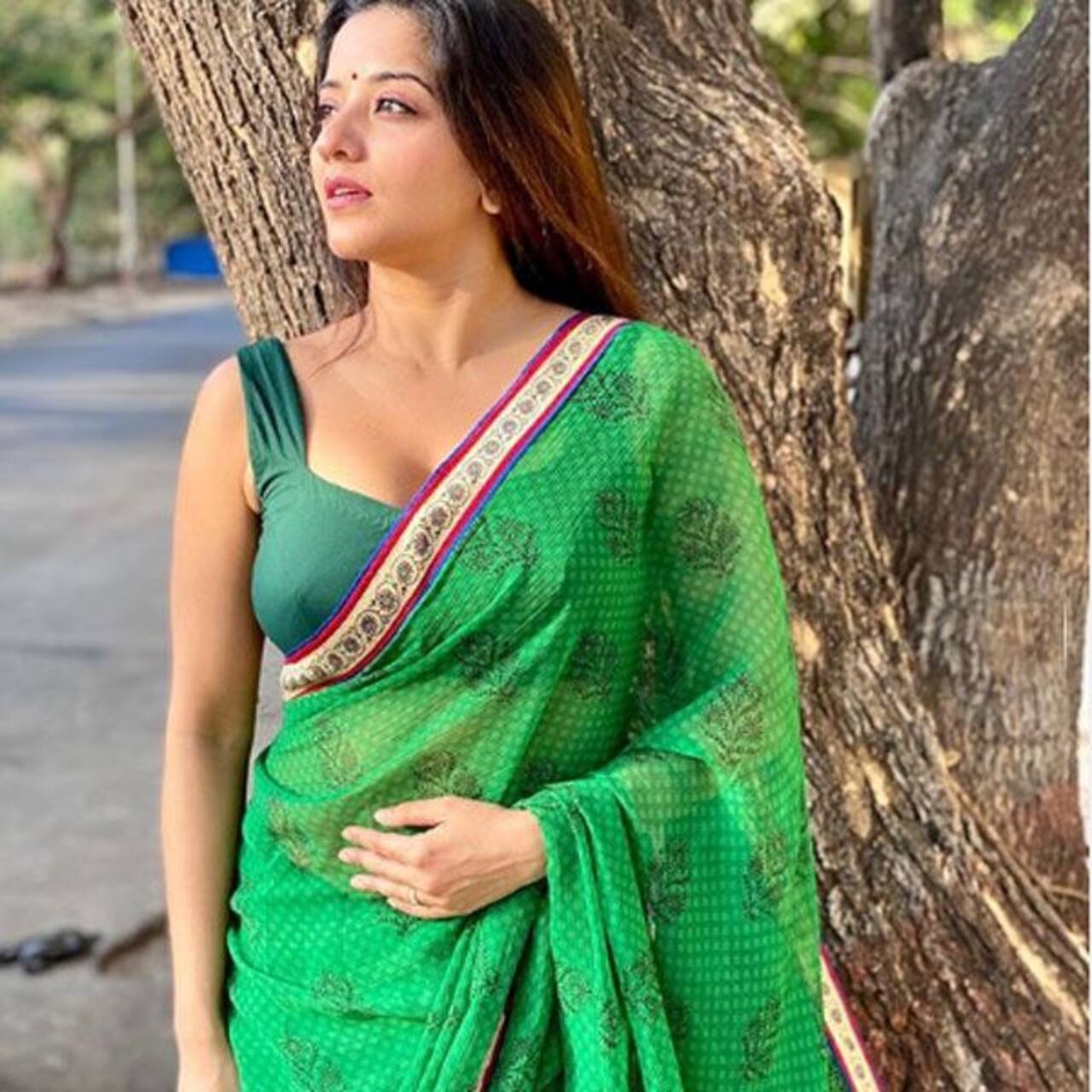 Bigg Boss 10 Contestant Monalisa S Latest Pictures In This Gorgeous Green Saree Are Too Hot