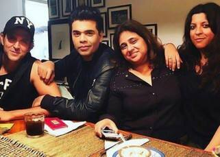 After Hrithik Roshan's ugly spat with Kangana Ranaut, the actor hangs out with his supporters Karan Johar and Farhan Akhtar