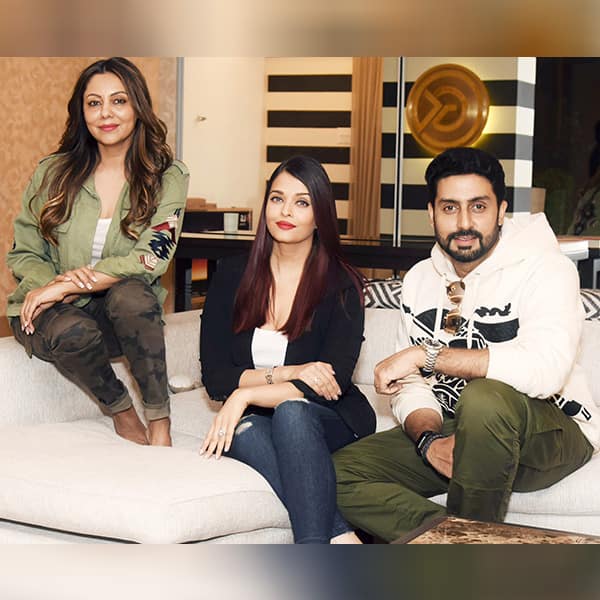 Aishwarya Rai Bachchan and Abhishek Bachchan visit Gauri Khan's new design studio Aishwarya Rai Bachchan and Abhishek Bachchan visit Gauri Khan's new design studio