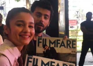 Alia Bhatt and Fawad Khan pose with Filmfare magazine cover