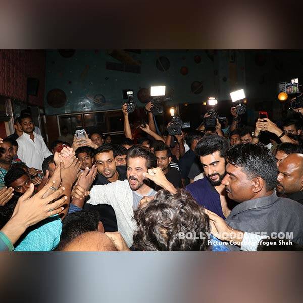 Anil Kapoor and Arjun Kapoor catch Mubarakan on the first day at Gaiety Galaxy