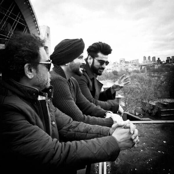 Arjun Kapoor, Anil Kapoor and Anees Bazmi captured as they share a light moment