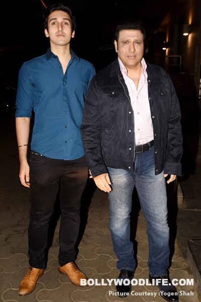 Govinda and son Harshvardhan were also snapped at the Tubelight screening