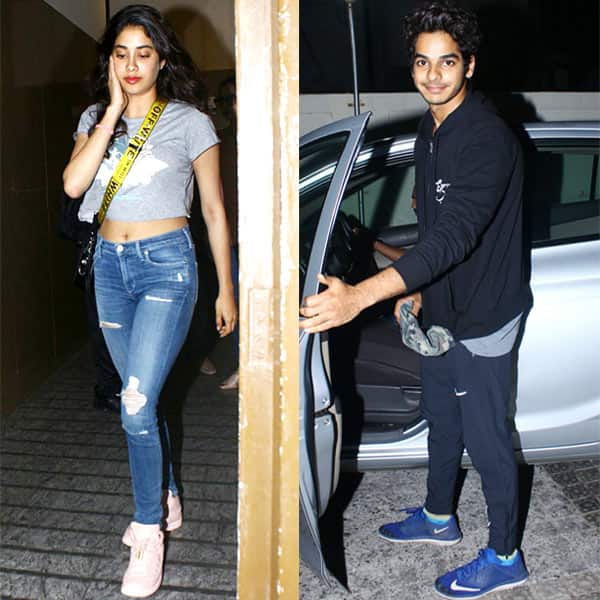 In Pics: Janhvi Kapoor and Ishaan Khatter's late night movie outing