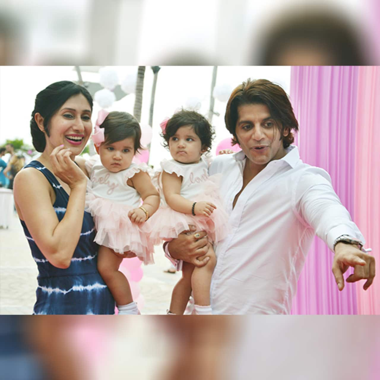 Karanvir Bohra's twins turn one and their birthday dress at the party ...