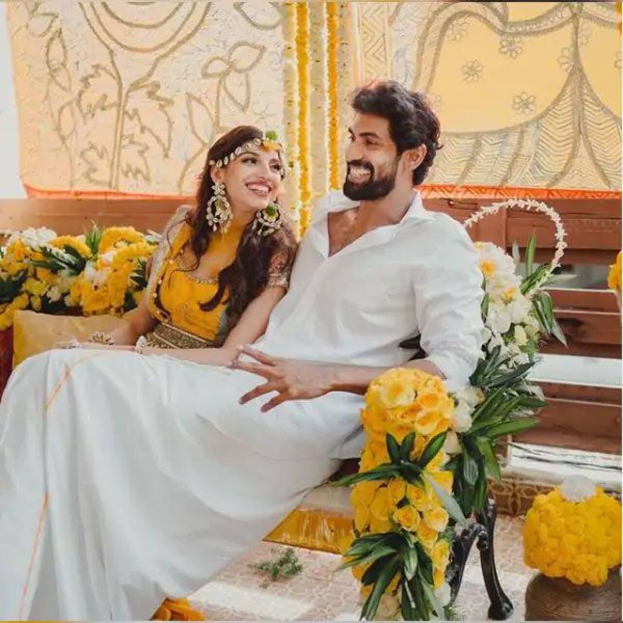 Rana Daggubati Miheeka Bajaj Wedding These Lovely Pics Of Bride And Groom From The Haldi Are