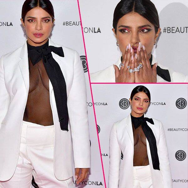 Priyanka Chopra Steals The Show With A Racy Sheer Top And Striking Eye Makeup At A Beauty Conference