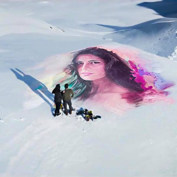 Salman Khan paints Katrina Kaif's portrait on ice