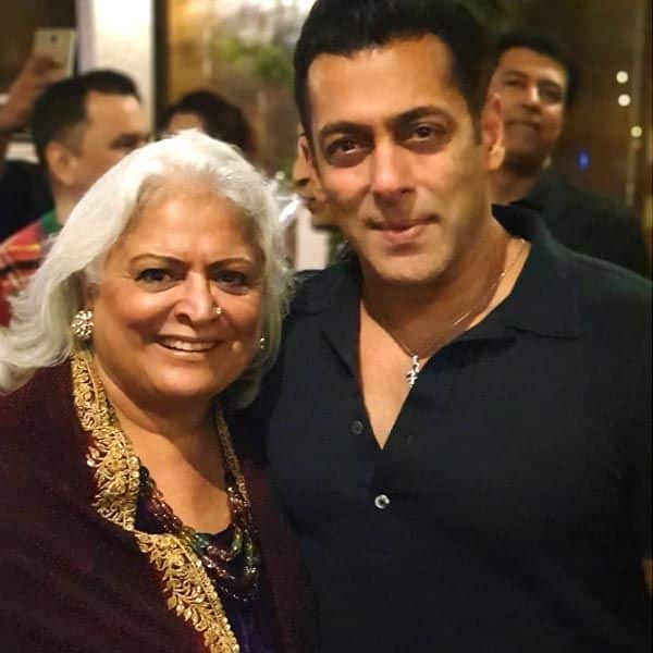 Salman Khan with on-screen mother Bina Kak