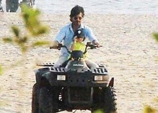 Shah Rukh Khan clicked with son Abram in Goa