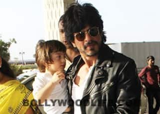 Shah Rukh Khan snapped with son Abram at airport