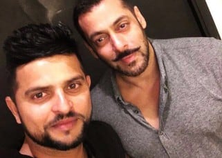 Suresh Raina clicks selfie with Salman Khan