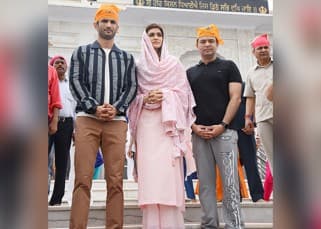 Sushant Singh Rajput and Kriti Sanon seek blessings before Raabta's release- view pics