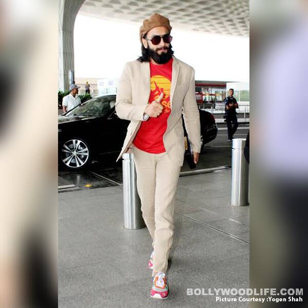 Ranveer Singh dons suit set for airport look, internet calls it