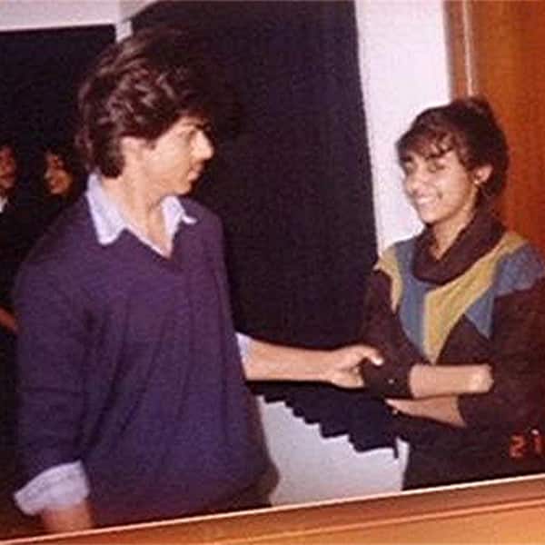 Young Shah Rukh Khan in another old picture with his lady love
